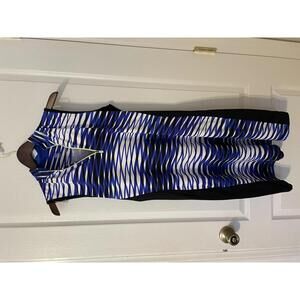 Tail golf tennis dress black white blue yellow geometric Medium